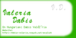 valeria dabis business card